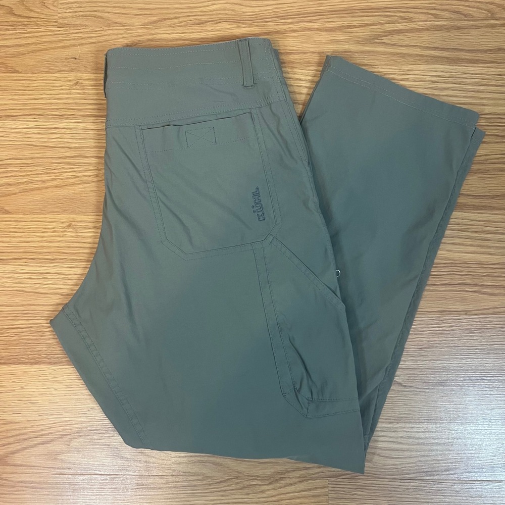 Kuhl Resistor Lite Chino Pants Mens 36x30 Olive Green Hiking Outdoor RN 108846